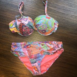 Bleu Rod Beattie Swimsuit Top Size 12 Bottom Size 6